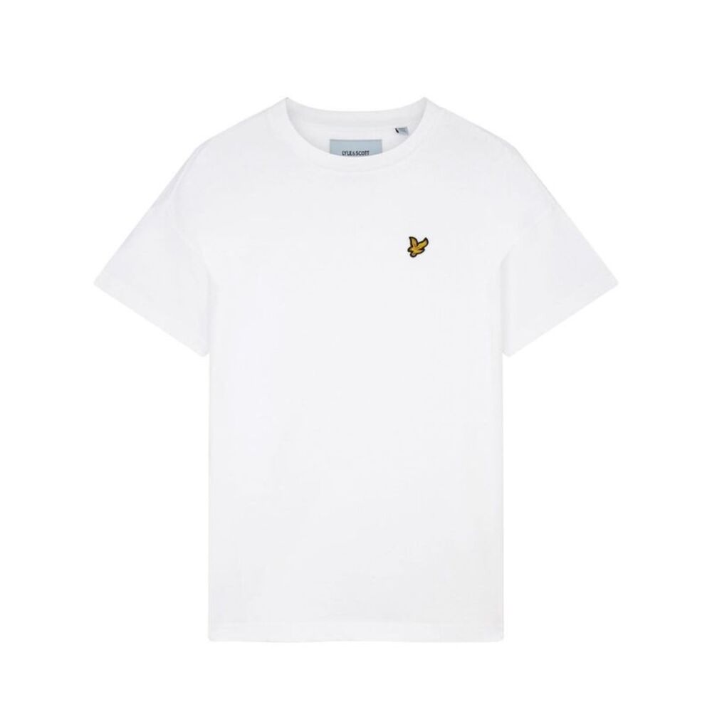 Lyle & Scott Mens Cotton Crew Neck Oversized T-Shirt / White